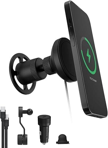 Satechi Qi2 Wireless Car Charger (Travel-Friendly 15W)